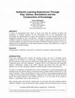 Research paper thumbnail of Authentic learning experiences through play: Games, simulations and the construction of knowledge, Paper presented at DIGRA2005