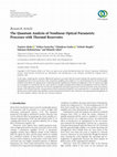 Research paper thumbnail of The Quantum Analysis of Nonlinear Optical Parametric Processes with Thermal Reservoirs