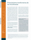 Research paper thumbnail of Financiamiento transfronterizo de las microfinanzas