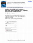 Research paper thumbnail of Epistemic Justice as a Political Capability of Radicalised Youth in Europe: A Case of Knowledge Production with Local Researchers