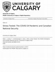 Research paper thumbnail of [Edited] Stress Tested: The COVID-19 Pandemic and Canadian National Security