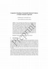 Research paper thumbnail of Competitive Branding of Sustainable Domestic Products: A Product Semantics Approach