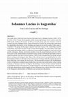 Research paper thumbnail of Iohannes Lucius és hagyatéka