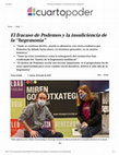 Research paper thumbnail of "El fracaso de Podemos y la insuficiencia de la hegemonía". Cuarto Poder, 2020.