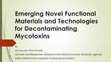 Research paper thumbnail of Emerging Novel Functional Materials and Technologies for Decontaminating Mycotoxins