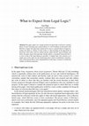 Research paper thumbnail of What to Expect from Legal Logic