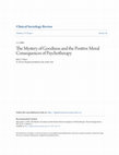 Research paper thumbnail of The Mystery of Goodness and the Positive Moral Consequences of Psychotherapy