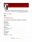 Research paper thumbnail of Latina/o Educational Leadership: Testimonios from the Field