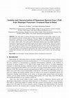 Research paper thumbnail of Isolation and Characterization of Filamentous Bacteria from A Full- Scale Municipal Wastewater Treatment Plant in Dubai