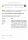 Research paper thumbnail of Effect of carboxymethyl cellulose coating containing ZnO-nanoparticles for prolonging shelf life of persimmon and tomato fruit