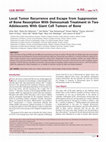 Research paper thumbnail of Local Tumour Recurrence and Escape from Suppression of Bone Resorption with Denosumab Treatment in Two Adolescents with Giant Cell Tumours of Bone