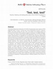 Research paper thumbnail of ‘Test, Test, Test!’: Scarcity, Tinkering, and Testing Policy Early in the COVID-19 Epidemic in France