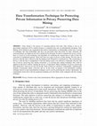 Research paper thumbnail of Data Transformation Technique for Protecting Private Information in Privacy Preserving Data Mining