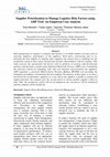 Research paper thumbnail of Supplier Prioritization to Manage Logistics Risk Factors using AHP Tool: An Empirical Case Analysis