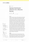 Research paper thumbnail of Quarup: funeral para enterrar vivo o discurso fascista