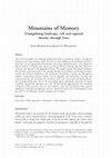 Research paper thumbnail of Mountains of Memory: Triangulating landscape, cult and regional identity through Zeus