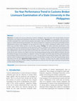 Research paper thumbnail of Six-Year Performance Trend in Customs Broker Licensure Examination of a State University in the Philippines