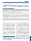 Research paper thumbnail of Evaluating agarwood products for 2-(2-phenylethyl)chromones using direct analysis in real time time-of-flight mass spectrometry