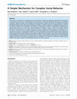 Research paper thumbnail of A Simple Mechanism for Complex Social Behavior