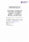 Research paper thumbnail of Psychology, sociology and interaction: disciplinary allegiance or analytic quality? — a response to Housley and Fitzgerald