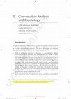 Research paper thumbnail of Conversation Analysis and Psychology