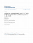 Research paper thumbnail of Revising the Body Esteem Scale with a U.S. College Student Sample: Evaluation, Validation, and Uses for the BES-R