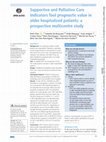 Research paper thumbnail of Supportive and Palliative Care Indicators Tool prognostic value in older hospitalised patients: a prospective multicentre study