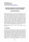 Research paper thumbnail of Lingue e Linguaggi LINGUISTIC LANDSCAPE E CONTESTI EDUCATIVI Uno studio all'interno di alcune scuole italiane