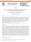 Research paper thumbnail of The Views Concerning In-Service Teacher Education Courses in Science Teachers’ Professional Development