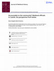 Research paper thumbnail of Accountable to the community? Medieval officials in Castile: the perspective from below