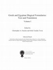 Research paper thumbnail of Greek and Egyptian Magical Formularies: Text and Translation, Vol. 1