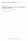 Research paper thumbnail of Preparation and characterization of sub-micron dispersions of sand in ethylene glycol-water mixture