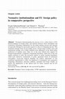 Research paper thumbnail of Normative institutionalism and EU foreign policy in comparative perspective