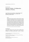 Research paper thumbnail of Valuation Studies: A Collaborative Valuation in Practice