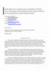 Research paper thumbnail of RESEARCH ON ALTERNATIVE LEARNING SYSTEM (ALS) TRAINING AND CERTIFICATION FOR STUDENTS IN TEACHER EDUCATION INSTITUTIONS