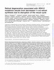 Research paper thumbnail of Retinal degeneration associated with RDH12 mutations results from decreased 11-cis retinal synthesis due to disruption of the visual cycle