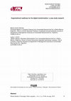 Research paper thumbnail of Organizational readiness for the digital transformation: a case study research