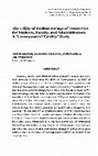 Research paper thumbnail of The Utility of Student Ratings of Instruction for Students, Faculty, and Administrators: A "Consequential Validity" Study