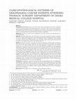 Research paper thumbnail of Clinicopathological patterns of oesophageal cancer patients attending thoracic surgery Department of Dhaka Medical College Hospital