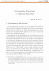 Research paper thumbnail of Der deutsche Wortschatz: ruckwarts betrachtet