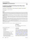 Research paper thumbnail of A comparison of a single bout of stretching or foam rolling on range of motion in healthy adults