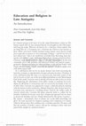 Research paper thumbnail of Education and religion in late antiquity : an introduction