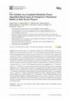 Research paper thumbnail of The Validity of an Updated Metabolic Power Algorithm Based upon di Prampero’s Theoretical Model in Elite Soccer Players