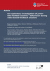 Research paper thumbnail of An exploratory investigation of junior-elite football coaches´’ behaviours during video-based feedback sessions