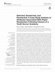 Research paper thumbnail of Selected, Deselected, and Reselected: A Case Study Analysis of Attributes Associated With Player Reselection Following Closure of a Youth Soccer Academy