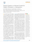 Research paper thumbnail of Practical Guidance on Informed Consent for Pediatric Participants in a Biorepository