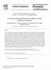 Research paper thumbnail of E-Learning Successful Elements for Higher Learning Institution in Malaysia