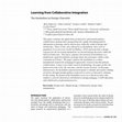 Research paper thumbnail of Learning from Collaborative Integration:The Hackathon as Design Charrette