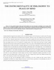 Research paper thumbnail of The Instrumentality of Philosophy to Peace of Mind