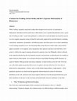 Research paper thumbnail of Commercial Trolling: Social Media and the Corporate Deformation of Democracy